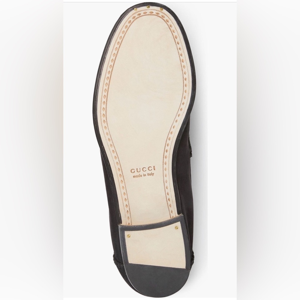 Gucci Black Leather Loafers with Silver Detail - Picture 7 of 7